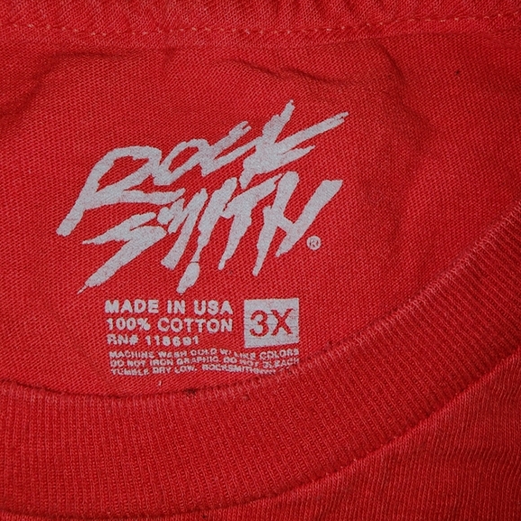 ROCKSMITH Mens Red International Players Club 100% Cotton TShirt 3xl - Picture 2 of 4